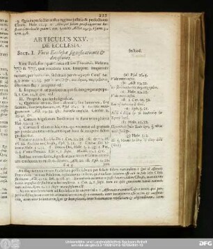 Articulus XXV. De Ecclesia.