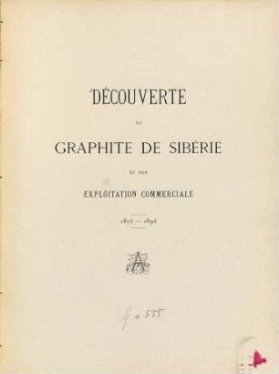 Découverte du graphite de Sibérie et son exploitation commerciale : 1856-1896