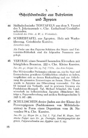 3. Schriftdenkmäler aus Babylonien und Ägypten