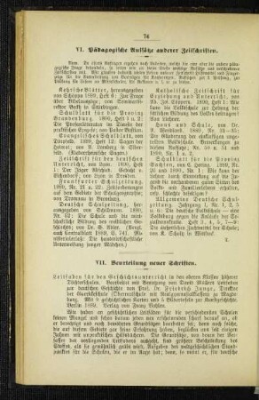 Pädagogische Aufsätze anderer Zeitschriften