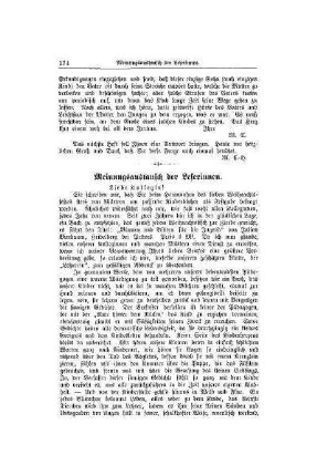 Meinungsaustausch der Leserinnen