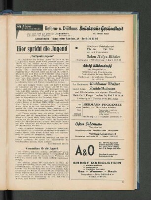 Hier spricht die Jugend "Treffpunkt Jugend"