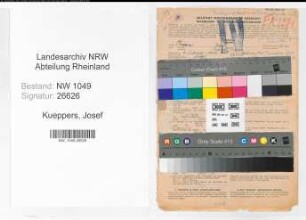 Entnazifizierung Josef Kueppers , geb. 04.02.1888 (Steuerinspektor)