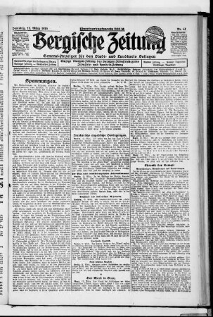 Bergische Zeitung. 1922-1935