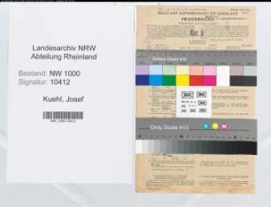 Entnazifizierung Josef Kuehl, geb. 22.12.1901 (Regierungsinspektor)