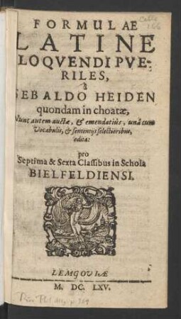 Formulae Latine Loquendi Pueriles,