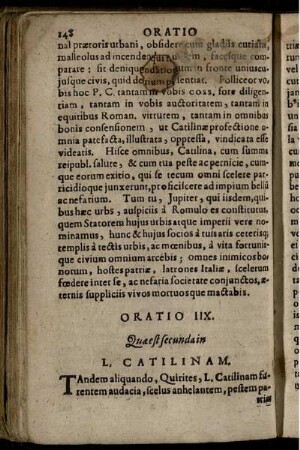 Oratio IIX. Quae est secunda in L. Catilinam