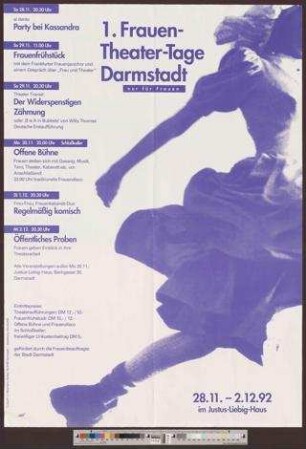 1. Frauen-Theater-Tage Darmstadt : nur für Frauen