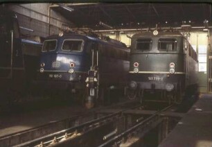 Bw Stuttgart Lok 110 107 Lok 141 396 Lokschuppen 1