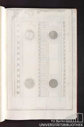 Tav. 22 Trabeazioni nel quarto ordine del lato maggiore nel prospetto del gran cortile del Palazzo Ducale
