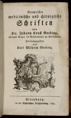 Vermischte medicinische und chirurgische Schriften
