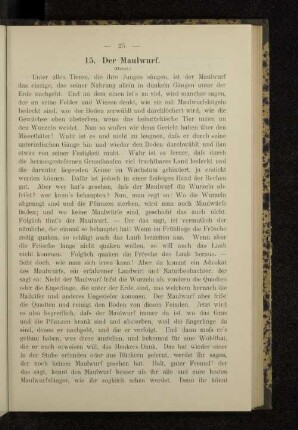 15. Der Maulwurf.