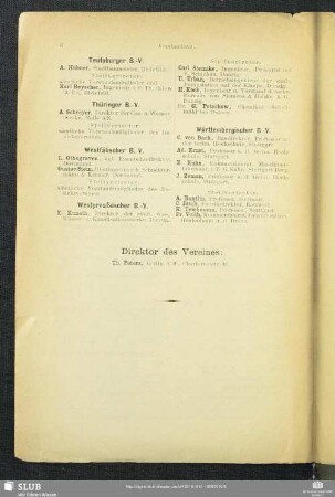 Direktor des Vereines: