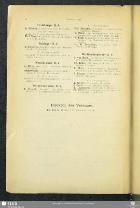 Direktor des Vereines: