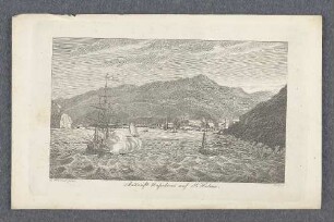 Ankunft Napoleons auf St. Helena.