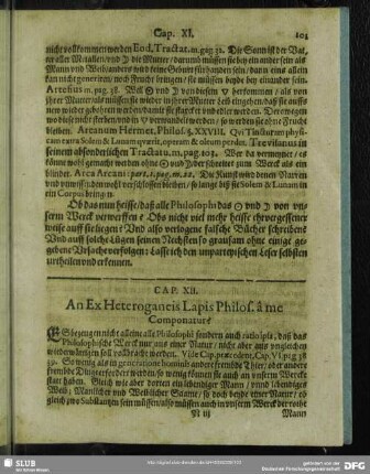 Cap. XII. An Ex Heteroganeis Lapis Philos. a me Componatur?