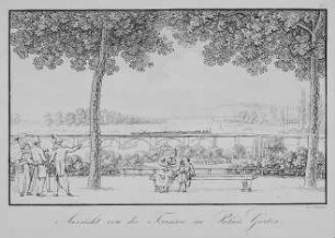 Blick elbabwärts mit Marienbrücke