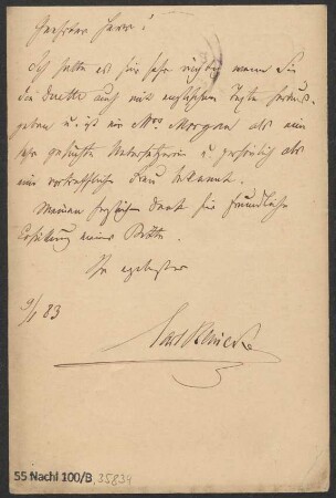 Brief an Adolph Fürstner : 09.01.1883