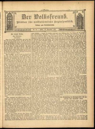 Ausgabe vom Sonntag, den 18. September 1910.