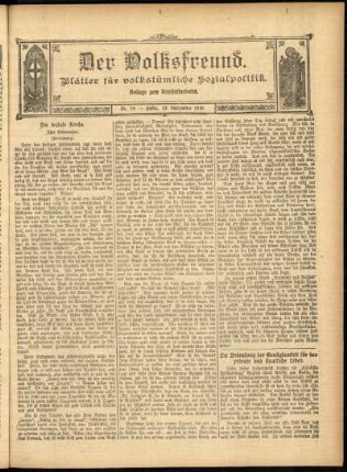 Ausgabe vom Sonntag, den 18. September 1910.