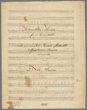 Milanolle-Marsch, Klavier. - BSB Mus.Schott.Ha 9317-2