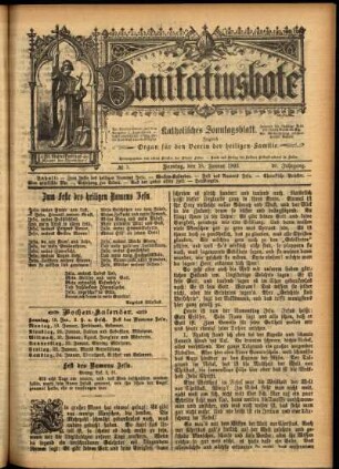Erste Ausgabe vom Sonntag, den 18. Januar 1903.
