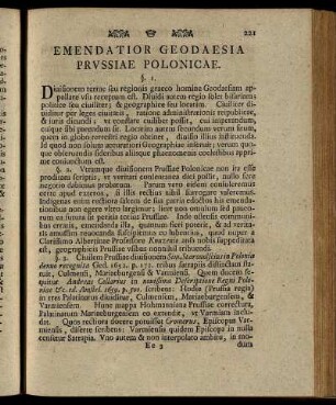 Emendatior Geodaesia Prussiae Polonicae.