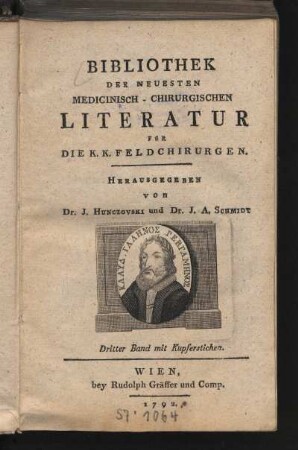 3.1792: Bibliothek der neuesten medicinisch-chirurgischen Literatur für die k. k. Feldchirurgen, 3.1792