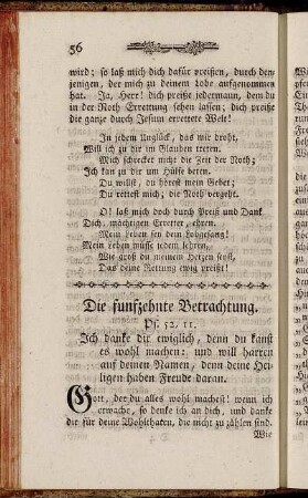 Die funfzehnte Betrachtung