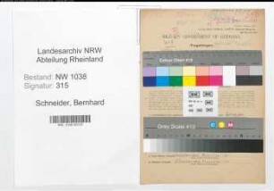 Entnazifizierung Bernhard Schneider , geb. 06.12.1897 (Beamter)