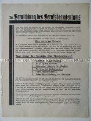 Propagandaflugblatt der NSDAP zur Landtagswahl in Sachsen 1930 mit Polemik gegen den Youngplan