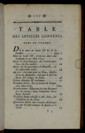 Table Des Articles Contenus Dans Ce Volume.