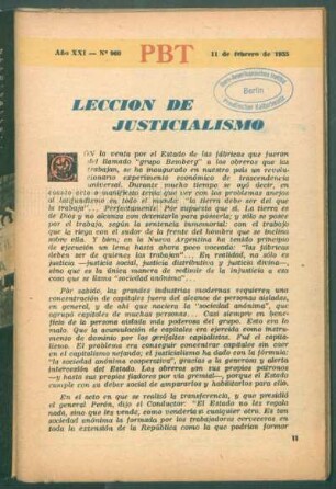 Lección de justicialismo
