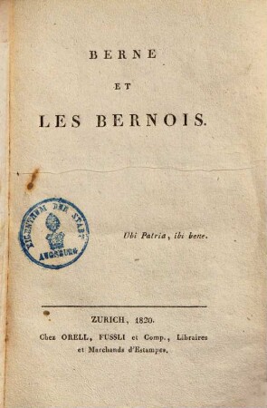 Berne et les Bernois
