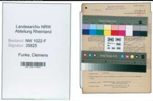 Entnazifizierung Clemens Funke , geb. 20.05.1888 (Bahnbeamter)