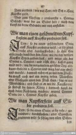 Wie man Kupfferstein auff Silber probieren soll.