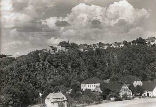 Wolkenstein, Stadtansicht von Südwesten über das Zschopautal