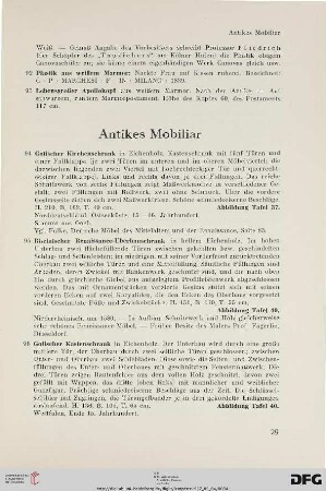 Antikes Mobiliar (Nr. 94-135)