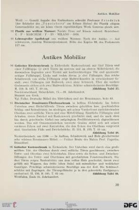 Antikes Mobiliar (Nr. 94-135)