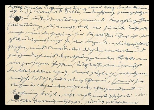 [Postkarte von Otto Selz an Julius Bahle vom 26. Mai 1937]