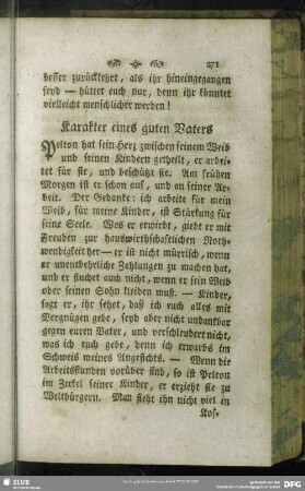 Karakter eines guten Vaters