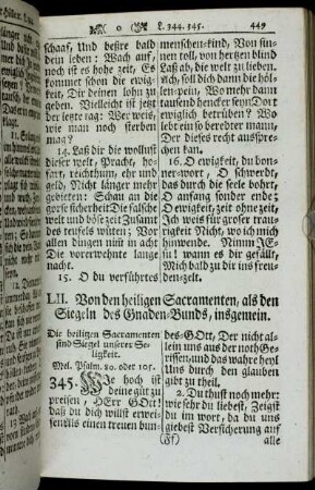LII. Von den heiligen Sacramenten, als den Siegeln des Gnaden-Bunds, insgemein