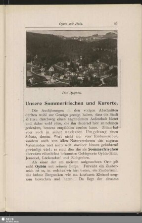 Unsere Sommerfrischen und Kurorte