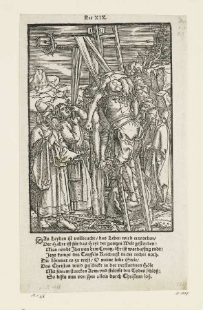 Kreuzabnahme, Blatt 29 der Folge "Kleine Passion"