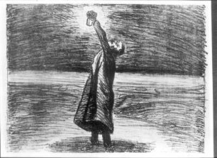 Die Laterne : Die Laterne. Lithografie; 25,9 x 35,7 cm (Bildfeld) (E. Barlach)