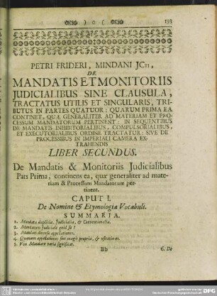 Libri Secundi de Mandatis & Monitoriis