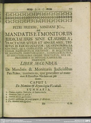 Libri Secundi de Mandatis & Monitoriis