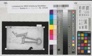 Minden (Minden) Festung Hornwerk an der Fischerstadt und geplantes Fort Nr. 4 Lageplan 1821 Maßstab in Ruthen 15 x 21 (50 x 78) Foto nach kol. Zeichnung Crenzinger, Leutnant Museum Minden FM 107