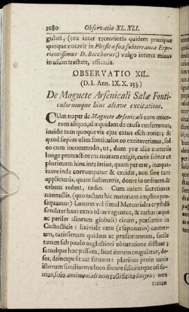 Observatio XIL. [XLI.] - Observatio XXXVI.