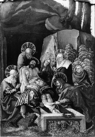Altar aus Großzeiflingen : Altar aus Großzeiflingen (1518). Flügel mit Grablegung Christi. Graz: Steiermärkisches Landesmuseum Joanneum